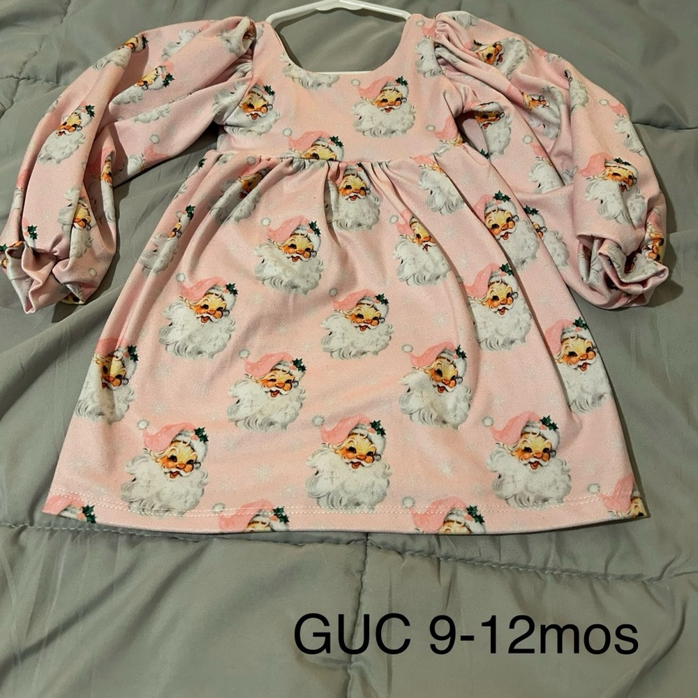 Charming Pink Santa Kids Dress